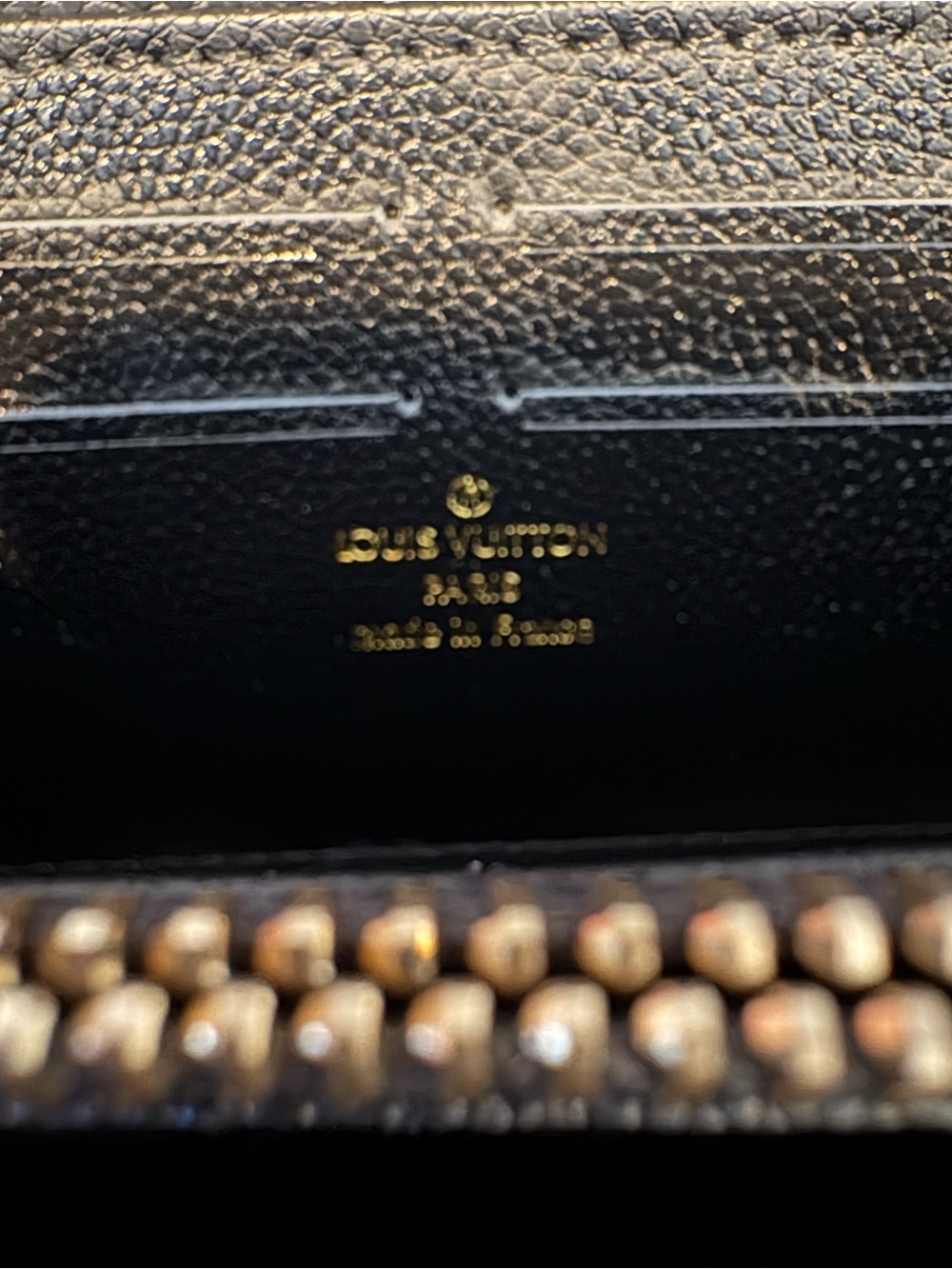 Louis Vuitton Black Monogram Embossed Zip Wallet - Picture 2 of 4